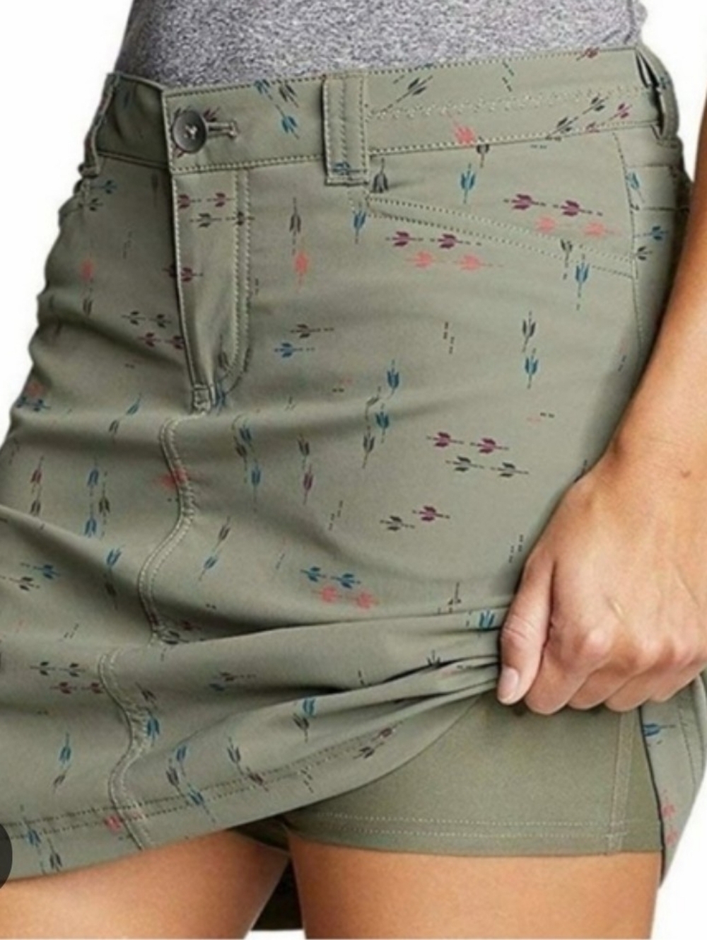 Eddie Bauer Adventurer 2.0 Green Stretch Skort